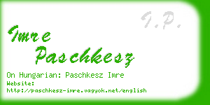 imre paschkesz business card